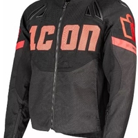 Кожено яке ICON Contra3™ HERO BLACK/RED