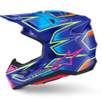 Мотокрос каска ALPINESTARS SM7 CAST BLUE/YELLOW/PINK