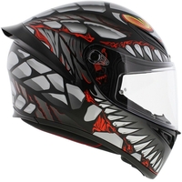 КАСКА K1 S E2206 - LYZARD MATT BLACK/GREY/RED