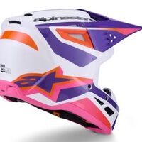 Мотокрос каска ALPINESTARS SM3 HEAT WHT/PU/PINK