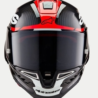 Каска ALPINESTARS Supertech R10 Team Black/Carb/Fluo Red/White