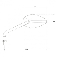 Огледала за мотор BARRACUDA EGO-CARBON
