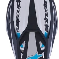 Мотокрос каска ALPINESTARS SM3 HEAT SILV/BL/BLK