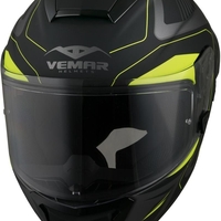 Спортна каска VEMAR HURRICANE LASER MATT SILVER/FLUO YELLOW