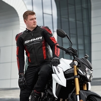 Кожено мото яке SHIMA STR 2.0 RED FLUO