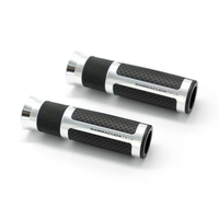 Мото ръкохватки BARRACUDA B-LUX RACING GRIPS SILVER