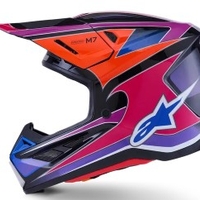 Мотокрос каска ALPINESTARS SM7 FUSE BLU/PU/PINK