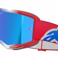 Мотокрос очила ALPINESTARS VISION 5 CORP RED/WT/BL MIRROR-BLUE