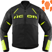 Мото яке ICON CONTRA2 LEATHER HI-VIZ