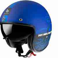 КАСКА ЗА СКУТЕР MT LE MANS 2 CAFE RACER MATT BLUE