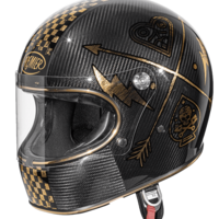 Каска PREMIER TROPHY CARBON NX GOLD CHROMED