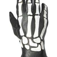Кожени ръкавици JOHN DOE SKELETOR LEATHER BLACK/WHITE