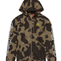 Суитшърт TROY LEE DESIGNS Zip Up Branded - Olive Camo