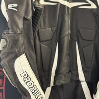 Кожен мото екип Probiker PRX-4 номер 54-XL на две части