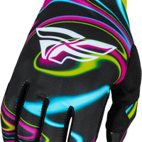 Мотокрос ръкавици FLY RACING Lite Warped- Black/Pink/Electric Blue