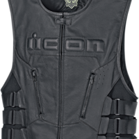 Кожен мото елек ICON VEST RED D3O
