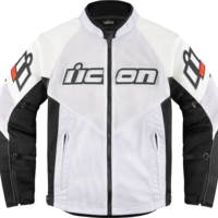 Мото яке ICON MESH AF LEATHER CE WHITE