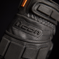 Кожени мото ръкавици ICON MOTORHEAD3 - BLACK