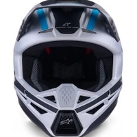 Мотокрос каска ALPINESTARS SM3 HEAT SILV/BL/BLK