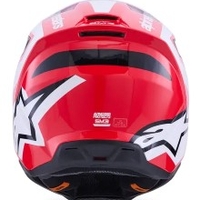 Мотокрос каска ALPINESTARS SM3 HEAT RED/WH/BLK