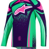 Мотокрос джърси Alpinestars TECHSTAR NOMUR PURPLE/GREEN/PINK