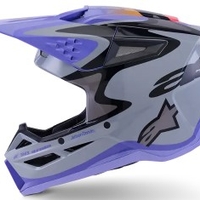 Детска мотокрос каска ALPINESTARS SM3 JETTSON GRAY/PUR/BLK