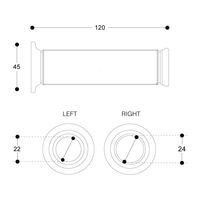Мото ръкохватки BARRACUDA VR|46 Black