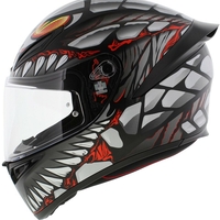 КАСКА K1 S E2206 - LYZARD MATT BLACK/GREY/RED