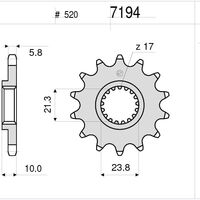 Предно зъбчато колело (пиньон) TROFEO 367194Z14