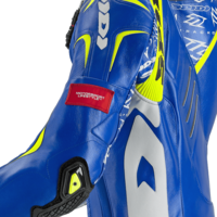 Кожен мото екип с гърбица SPIDI TRACK REPLICA EVO BLUE/YELLOW