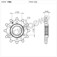 Предно зъбчато колело (пиньон) TROFEO 361983Z14