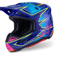 Мотокрос каска ALPINESTARS SM7 CAST BLUE/YELLOW/PINK