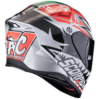 Каска Scorpion EXO-R1 Evo Air Zaccone Replica Silver-Black-Red