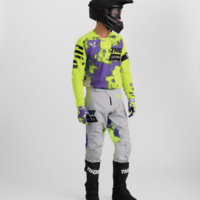 Мотокрос джърси THOR LAUNCHMODE BLEACH GRAY/ACID