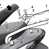 Монтажен комплект за куфари SHAD TOP MASTER KYMCO AGILITY 50 SR-11