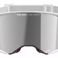 Мотокрос очила ALPINESTARS SUPERTECH CORP WHITE MIRROR-SILVER