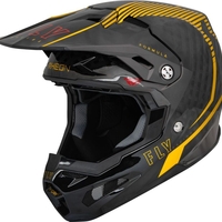 Мотокрос каска FLY RACING Formula Carbon Tracer Helmet - Gold/Black