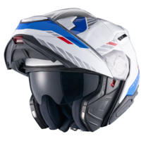 Каска NEXX X.LIFETOUR FLIP UP GLOBE WHITE BLUE
