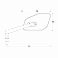 Огледала за мотор BARRACUDA SKIN-Z B-LUX BLACK