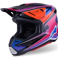 Мотокрос каска ALPINESTARS SM7 FUSE BLU/PU/PINK