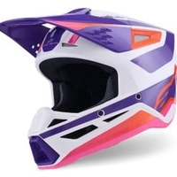 Мотокрос каска ALPINESTARS SM3 HEAT WHT/PU/PINK