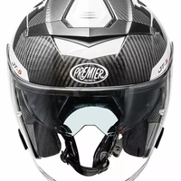 Скутерова каска Premier JT5 Carbon MA 8 BLACK/WHITE