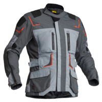 Текстилно мото яке Lindstrands Myrvik Light Grey/Black/Orange