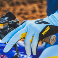 Мотокрос ръкавици THOR SPORTMODE ICONIC BLUE/YELLOW