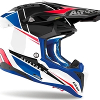 Мотокрос каска AIROH AVIATOR 3 Push Blue Red Gloss