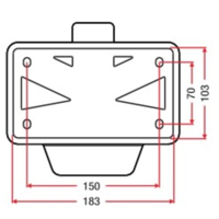 Стойка за номер RACETECH Integra Racing License Plate Holder with LED Light 60º