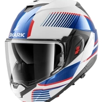 Модуларна каска SHARK OXO SIKTER White Chrome Blue