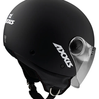 КАСКА ЗА СКУТЕР AXXIS SQUARE S SOLID BLACK МАТТ