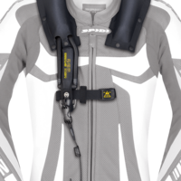 Кожен мото екип с гърбица SPIDI T-2 Neck Dps Airbag ACID GREEN/BLACK