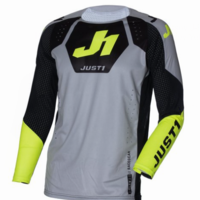 Мотокрос джърси Just1 J-Flex 2.0 District Grey/Yellow Fluo/Black